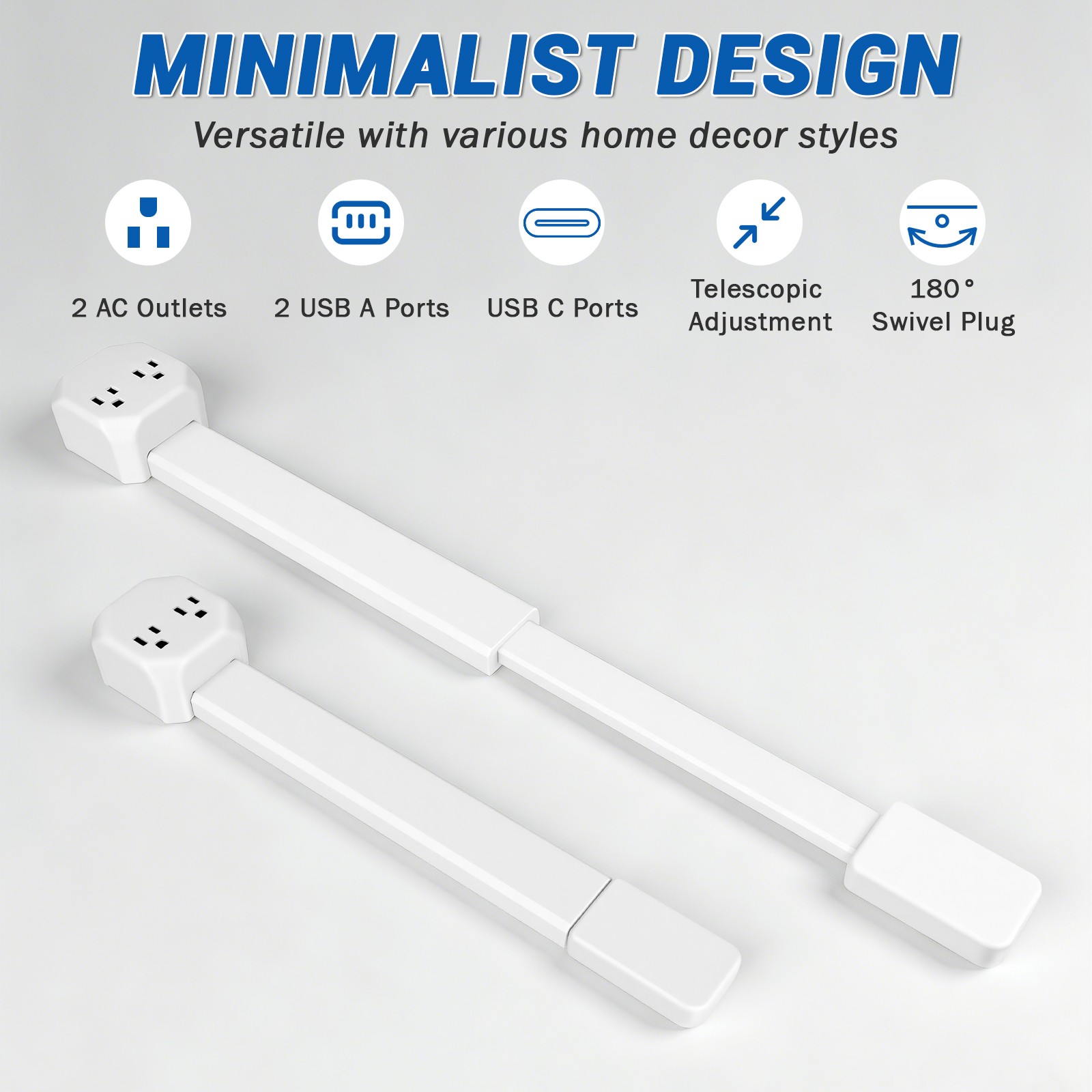 Electrical Outlet Expander Power Socket Rotating Extender Sofas Nightstands Desk gallery