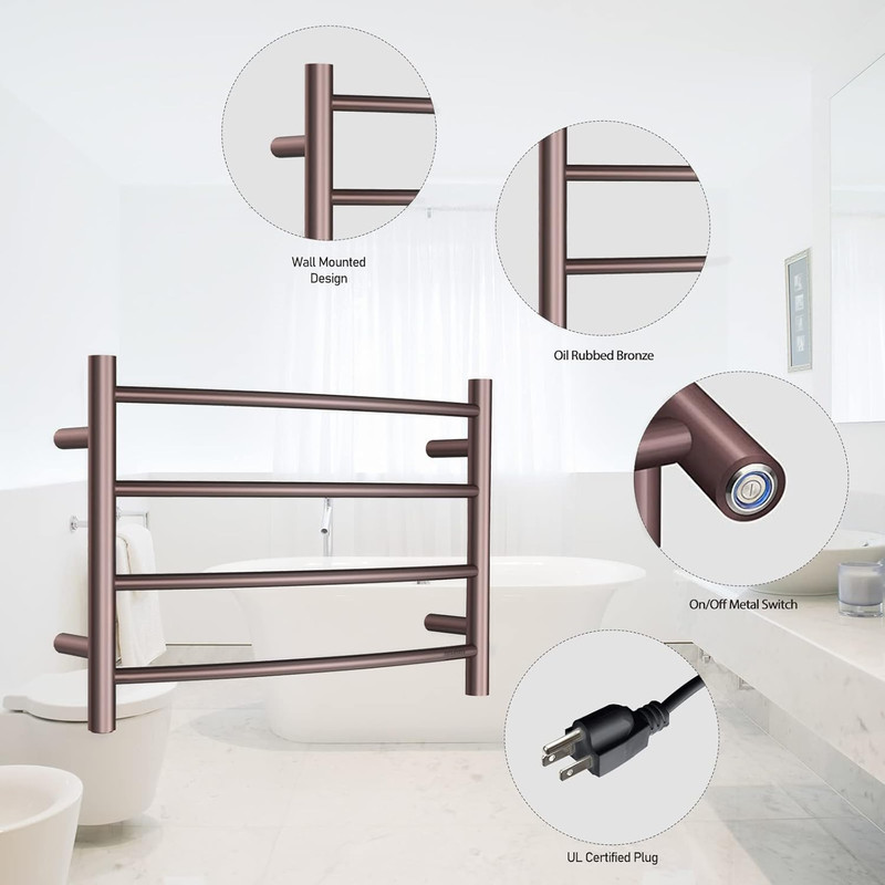 Towel Warmer ORB for Bathroom Wall Mounted Bath Towel Heater Plug-In Electric He gallery