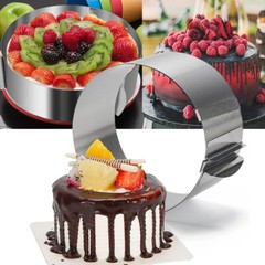 6-12 Inch Adjustable Cake Ring Stainless Steel Bakeware Tools Round Pastry Mould