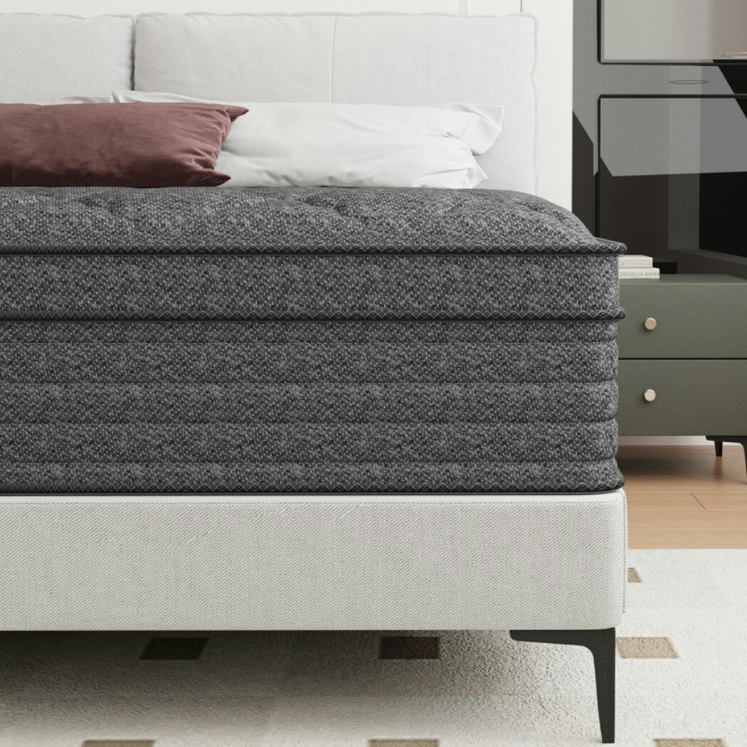 12/14 Inch Memory Foam Spring Hybrid Mattress In A Box Twin Full Queen King Gray gallery