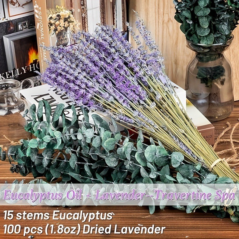 115 Pcs Dried Eucalyptus Stems & Lavender Flowers Bundles for ShowerHome Decor gallery