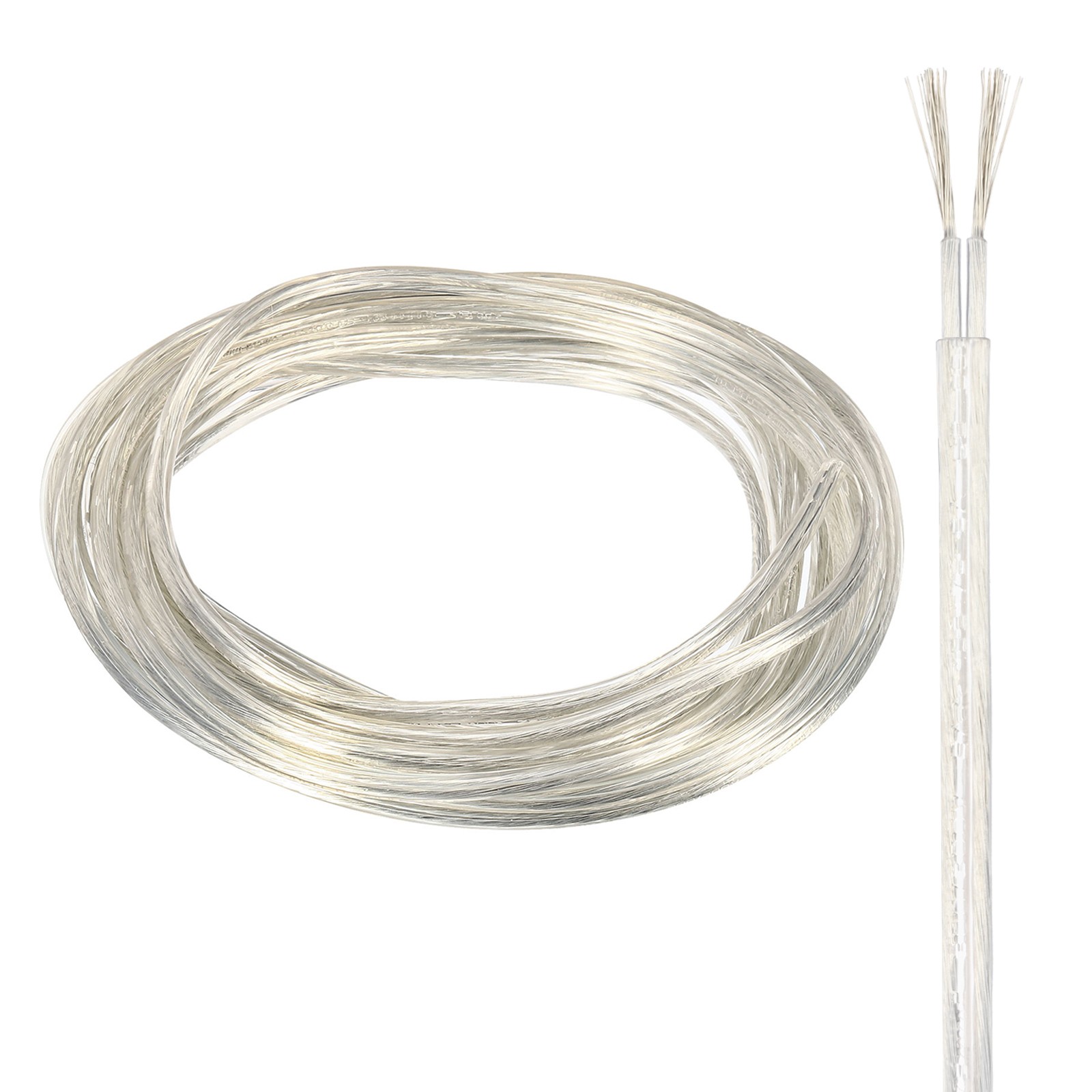 PVC Covered Wire 2 Core 18AWG 5m/16.4ft, Electrical Cable, Clear gallery