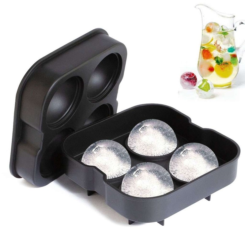 Large Round Ice Cube Ball Maker Tray Silicone Sphere Mold Bar Whiskey Cocktails gallery