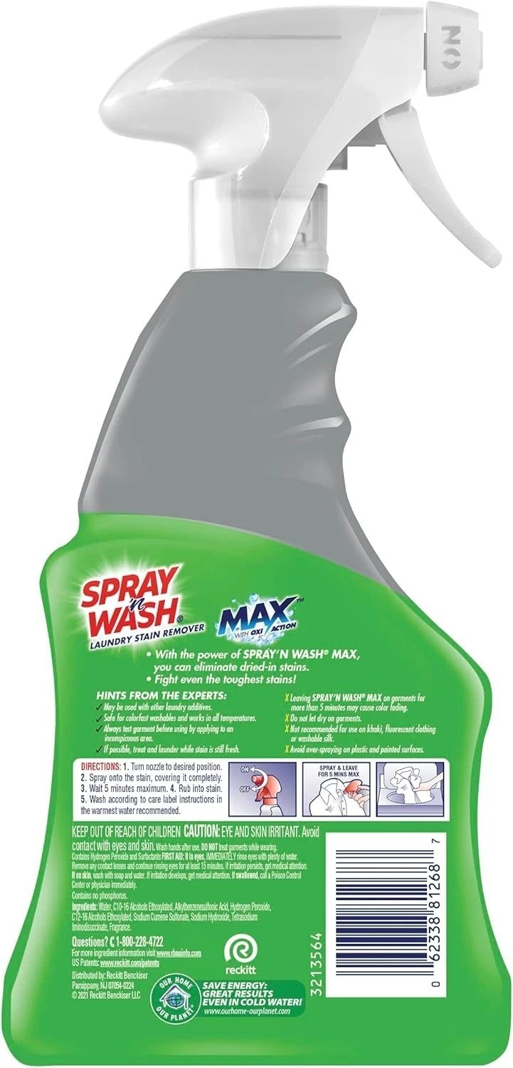 Spray 'N Wash Max Laundry Strain Remover 16 oz Packaging may vary gallery