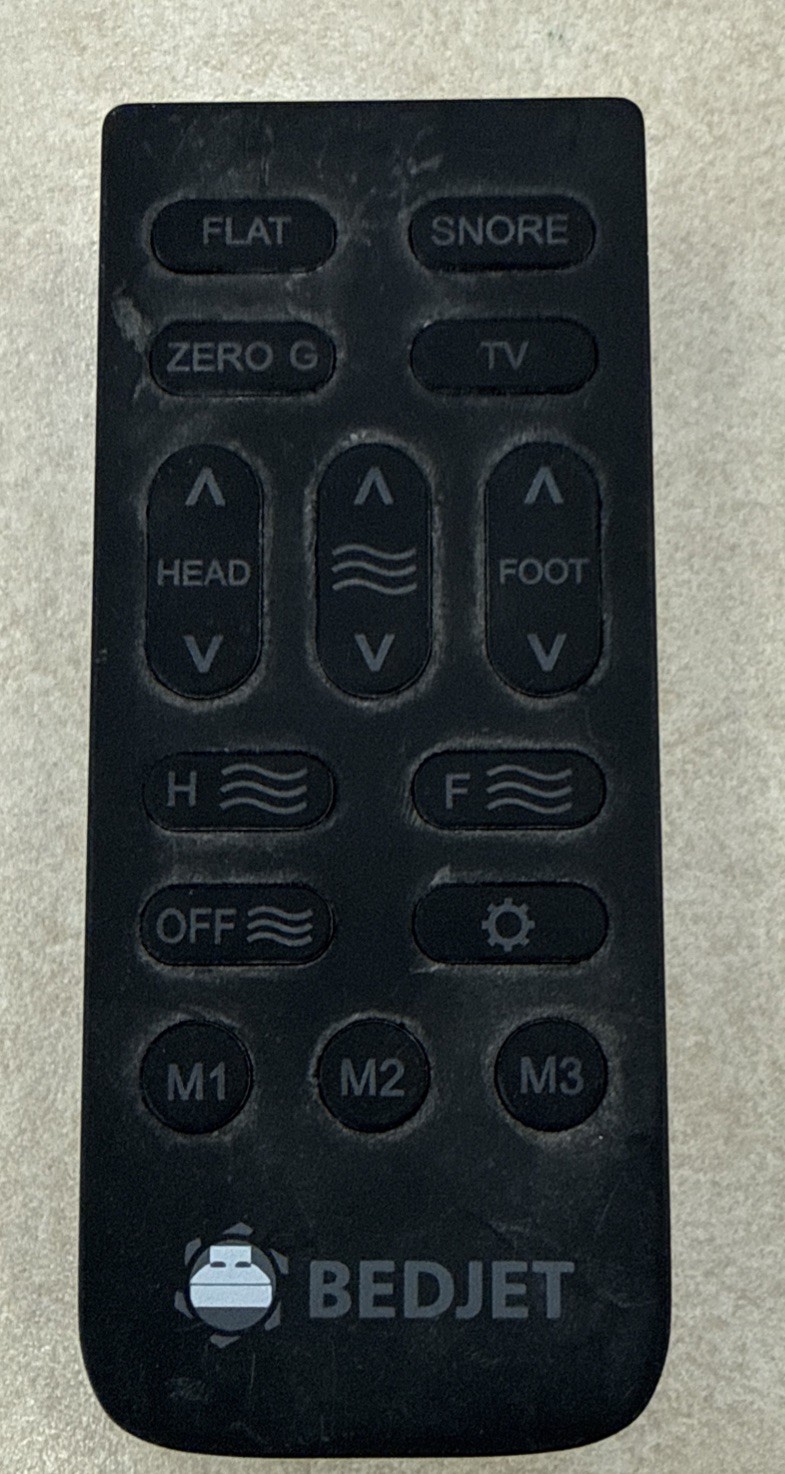 BEDJET ADJUSTABLE BED REMOTE FOR PARTS ONLY FCC2ADQC REMOTE 3S 1C 12567A Rem 3S gallery