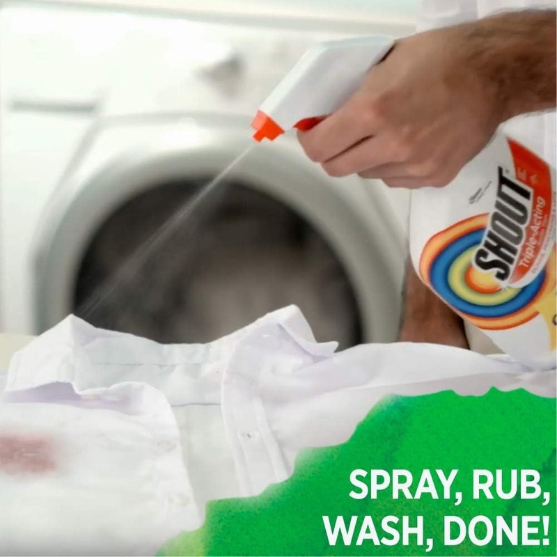 Shout Active Enzyme Laundry Stain Remover Spray, Triple-Acting, Penetrates 60oz gallery