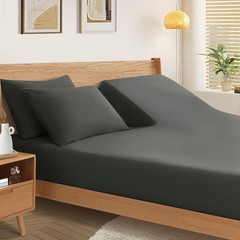 Split Top King Fitted Sheet Only for Adjustable Bed Ultra-Soft Microfiber 34 …