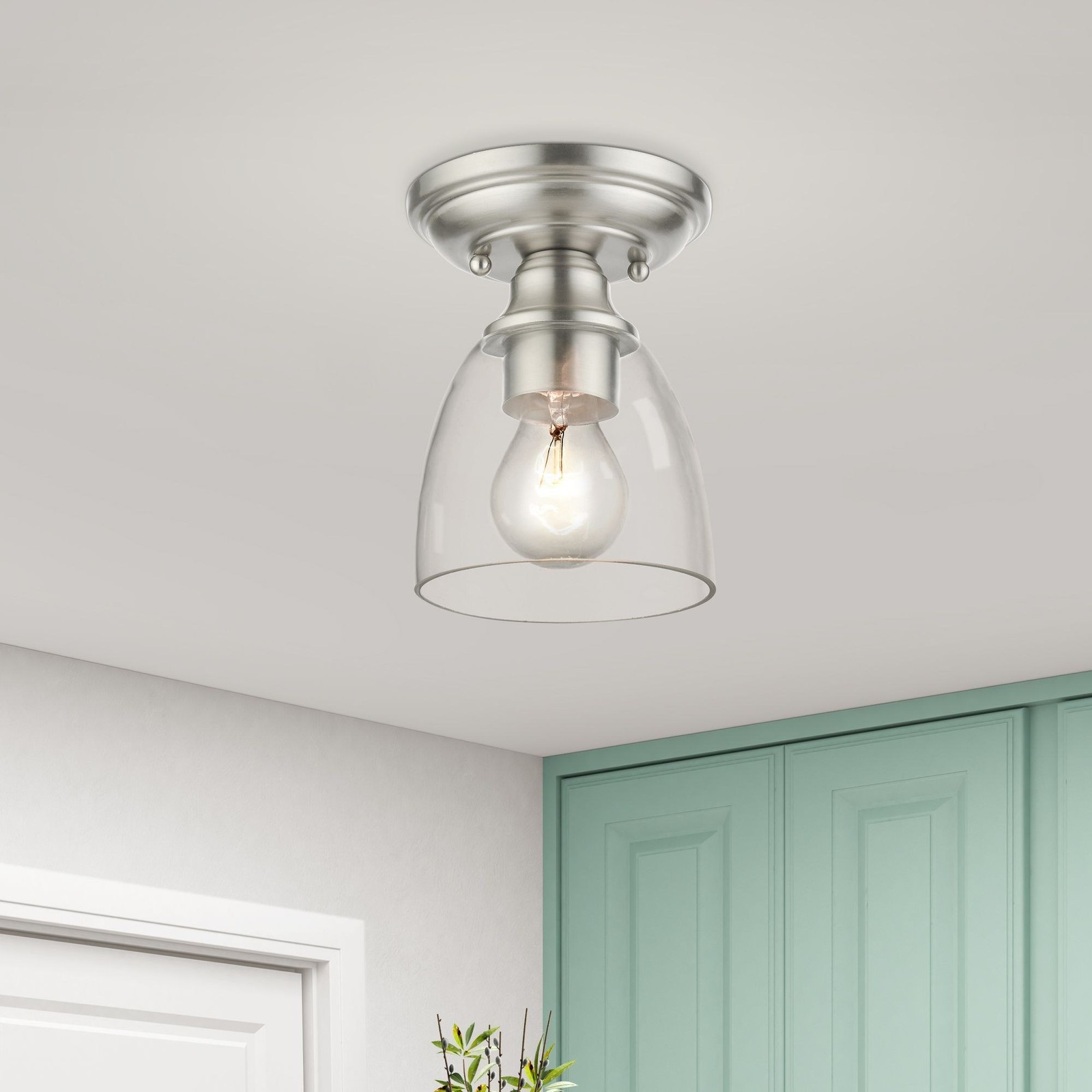 Used Livex Lighting 46331-91 Montgomery - 1 Light Flush Mount in New Traditional gallery