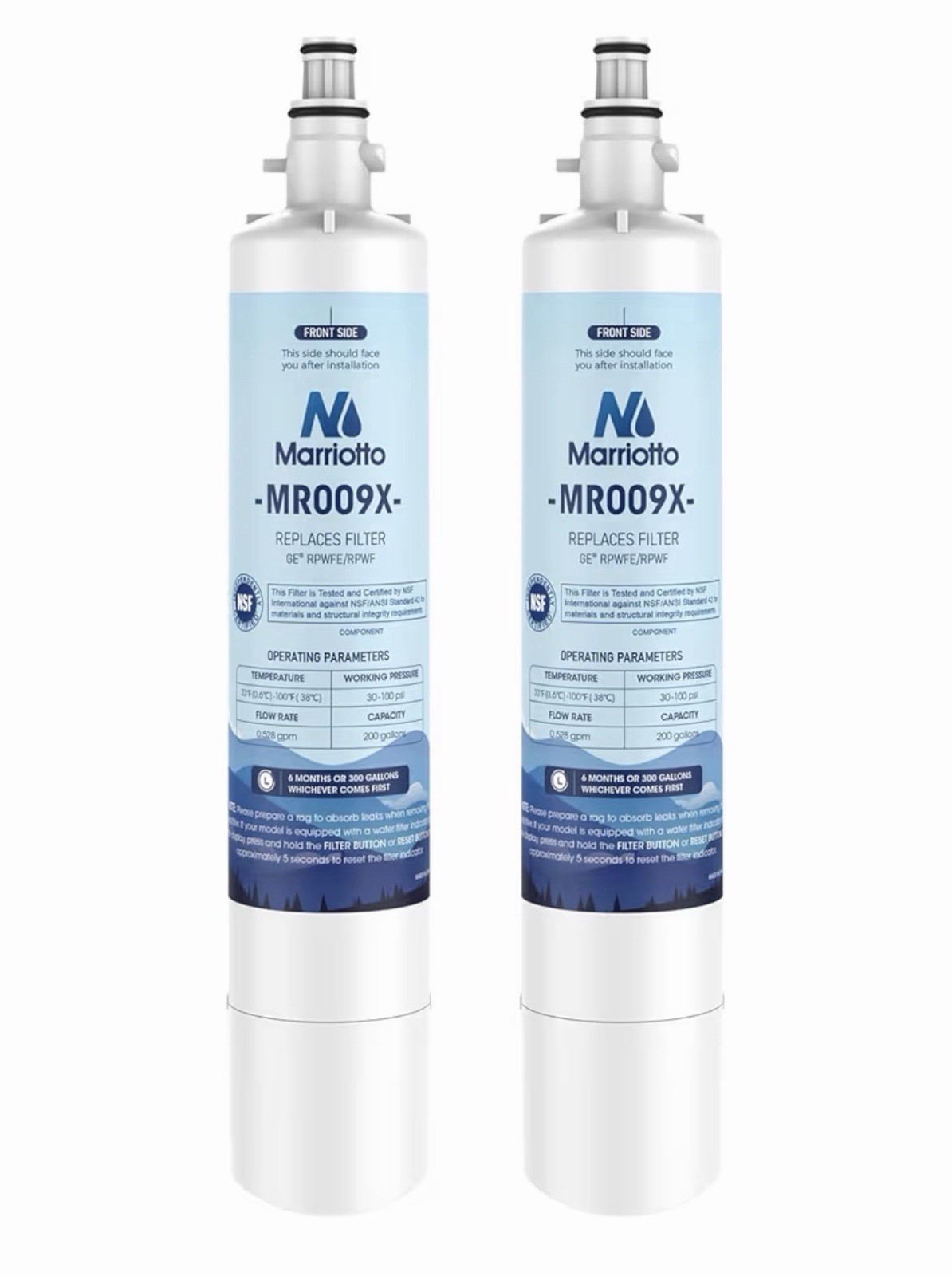 MARRIOTTO Replacement for GE Fridge RPWFE,RPWF(Built-in CHIP)Water Filter Set of gallery