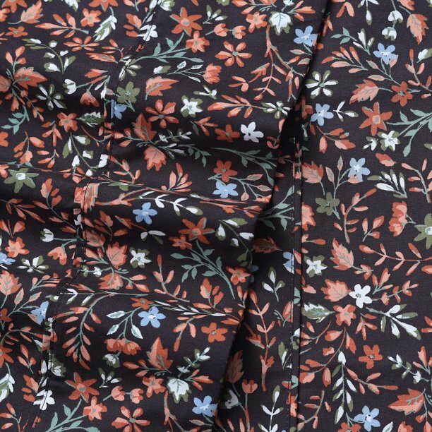Charisma 6 piece Bed Sheet Set - Terracotta Floral Print - Queen/King -BRAND NEW gallery