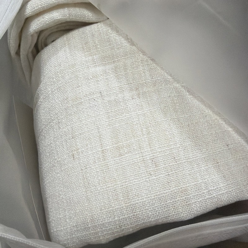TWOPAGES Herringbone Drape Pleated Curtains (2) 52Wx90”L Beige Unlined NEW gallery