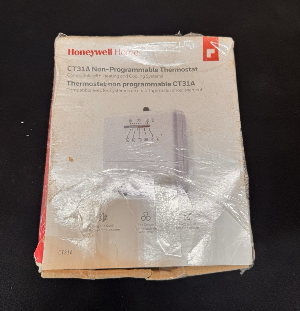 Honeywell Home CT31A Non-Programmable Analog Thermostat Heat/Cool/Off White