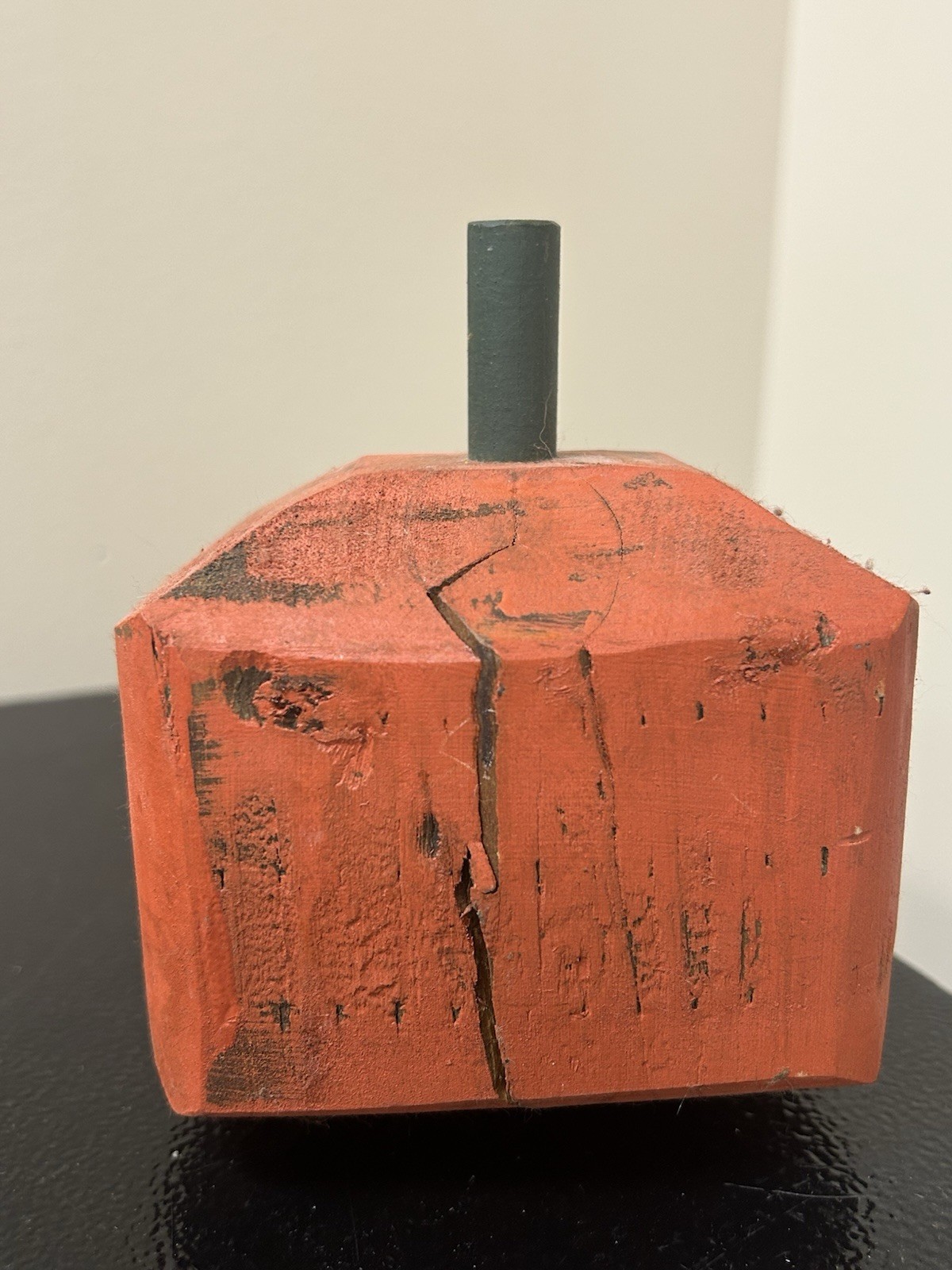 Vintage Rustic Wood Square Pumpkin Jack O Lantern Painted Folk Primitive gallery