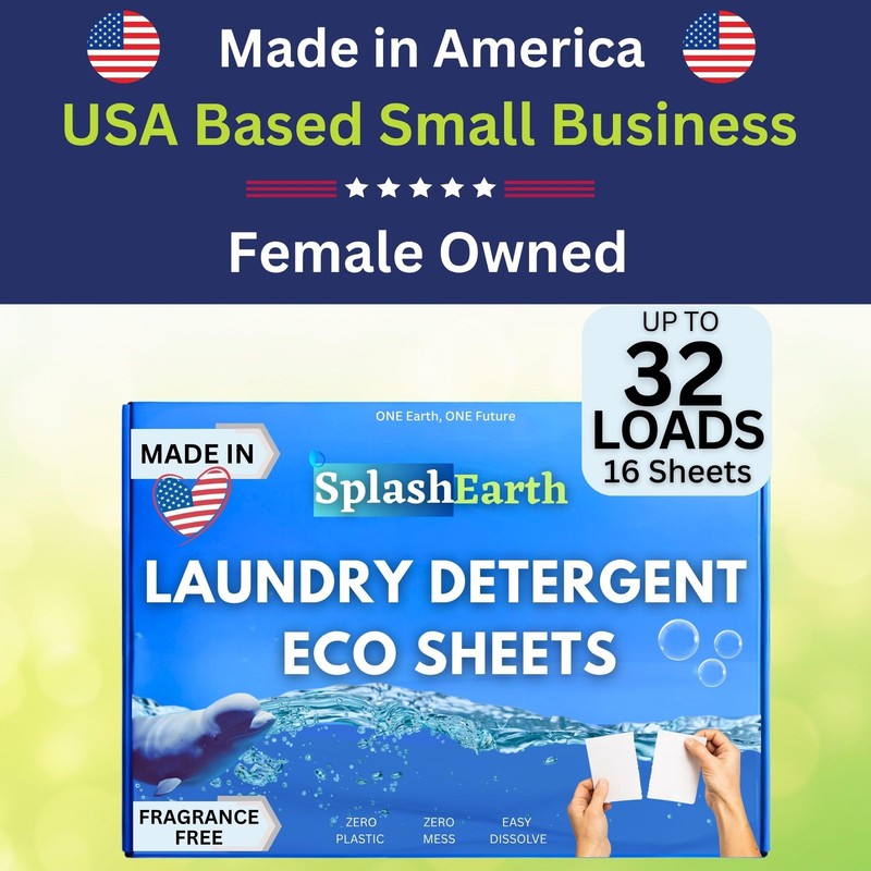 Laundry Detergent Sheets Made in USA (32 Loads, Unscented), Eco-Friendly Wash... gallery