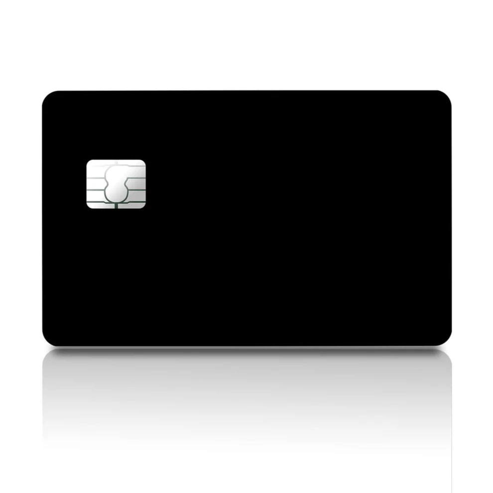 4 Pack Matte Black Credit Card Skin Decal Set Minimalist Stealth 4X Cover gallery