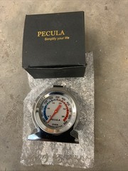 pecula stainless steel oven thermometer 100 to 600 farenheight