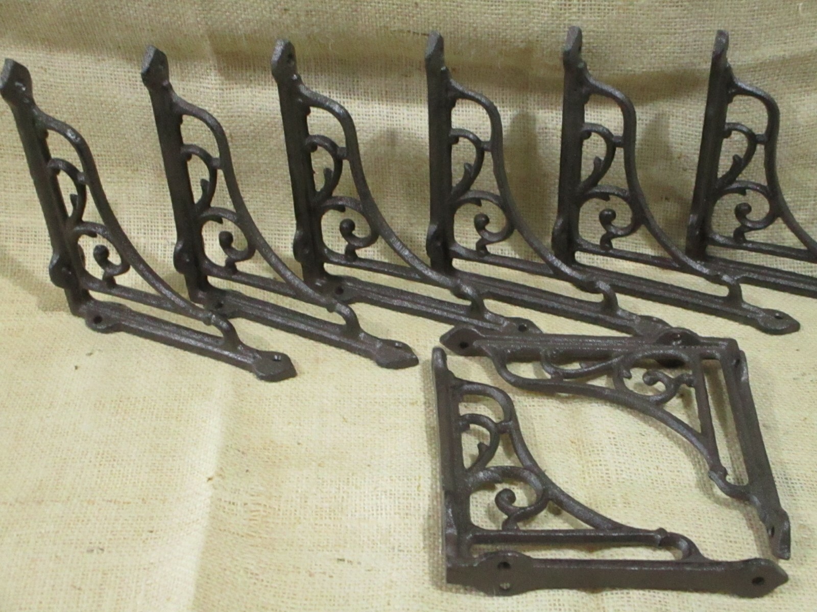 8 Antique Style Vine Shelf Brace Wall Bracket Cast Iron Corbel 6" X 6 1/2" Brace gallery
