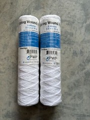 String Wound Sediment Water Filter Cartridge Standard 2.5×10″ 5 Micron 2 Pack
