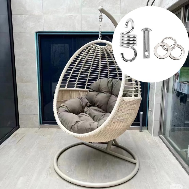 UtySty Egg Chair Hanging Spring Replacement Hammock Springs Kit Silver gallery
