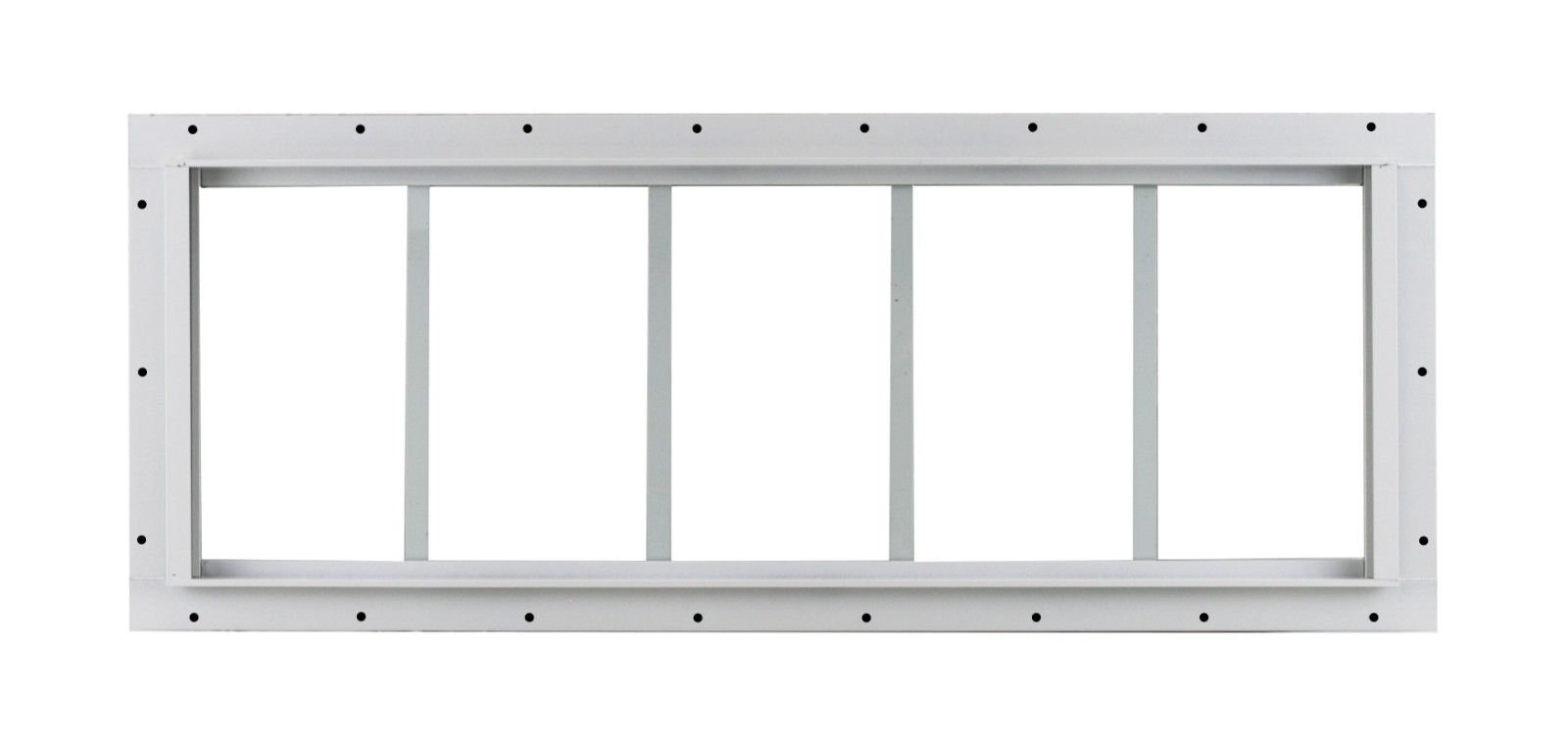 Shed Transom Window 10 x 29 White J-Channel Tempered Glass, Singel Pane gallery