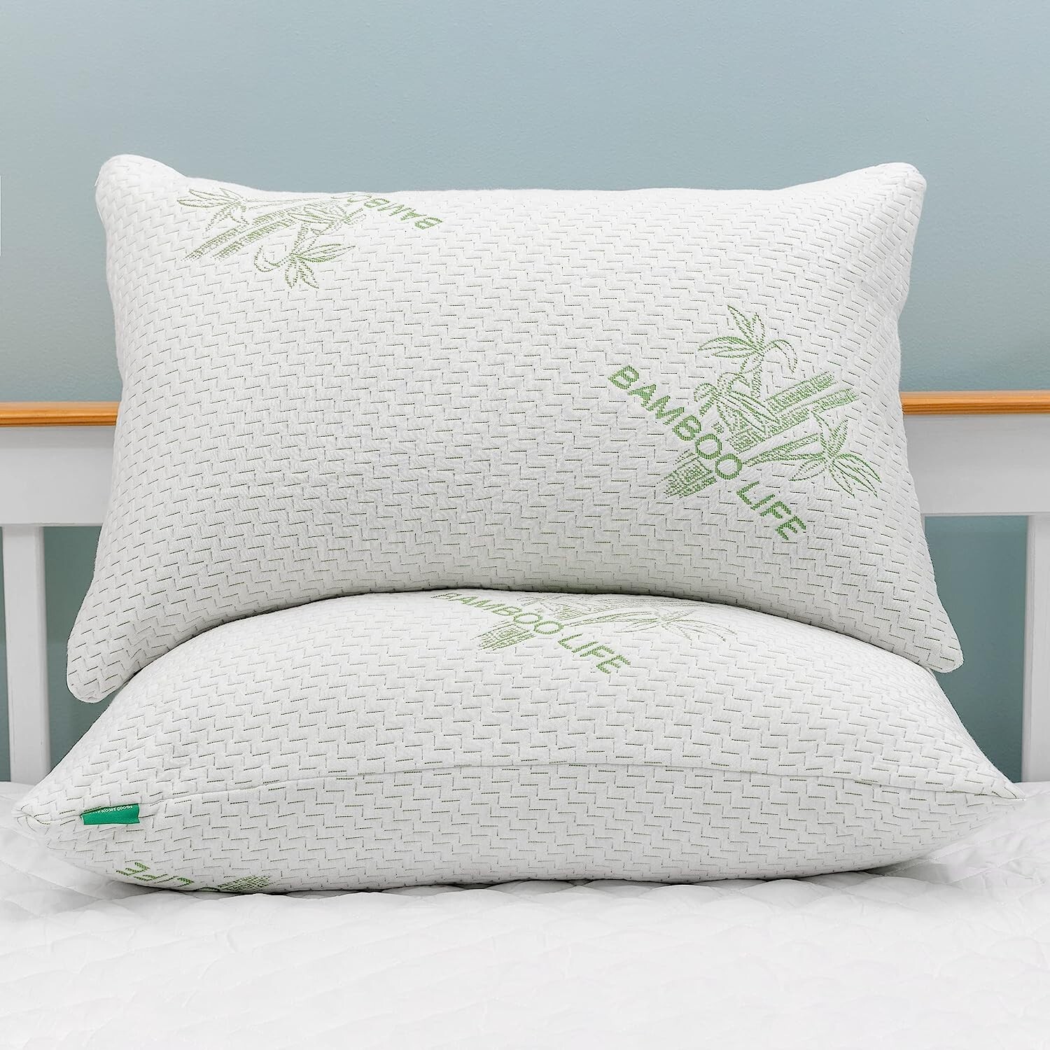 Elif Bamboo Pillows Adjustable Shredded Memory Foam Bed Pillows King or Queen gallery