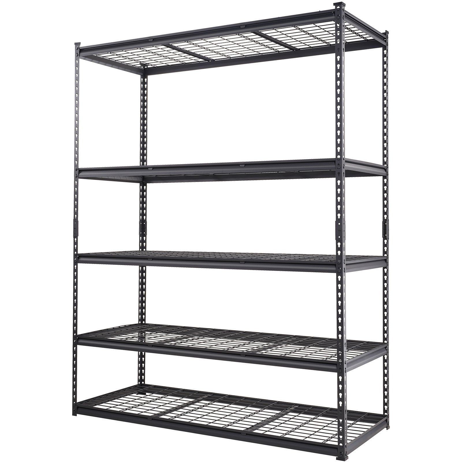 Steel Storage Shelving Unit — 5 Adjustable Tiers, 2000lb, 60"L x 24"W x 78"H gallery