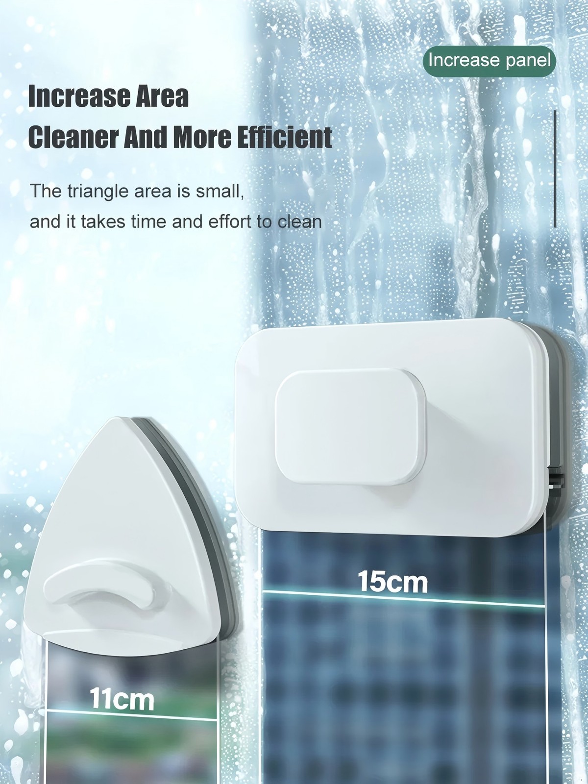 Magnetic Window Cleaner Double-sided Window Cleaning Brush Glass Wiper Cleaner gallery