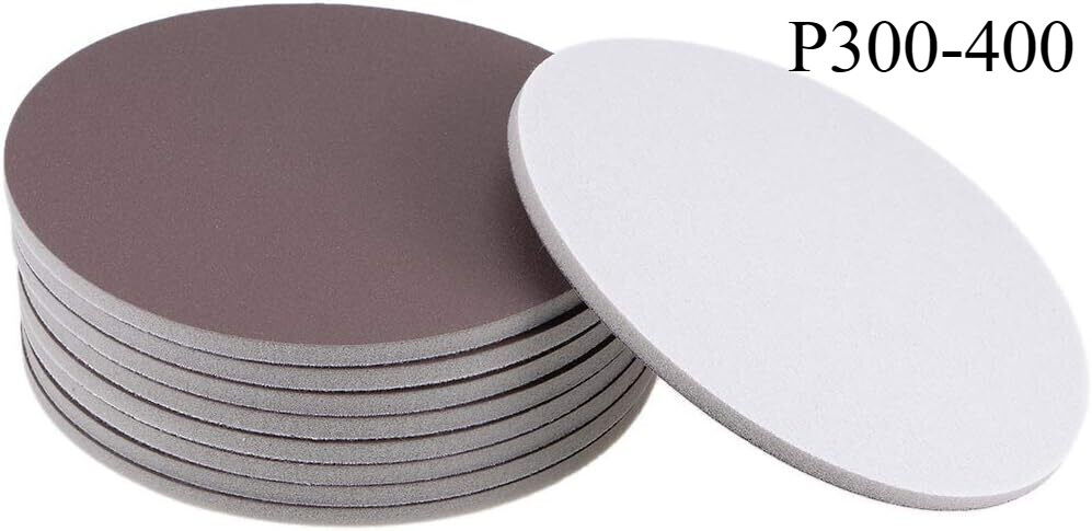 25PCS 6 in Sanding Sponge Hook and Loop 150mm Sanding Disc Corundum 300-400 Grit gallery