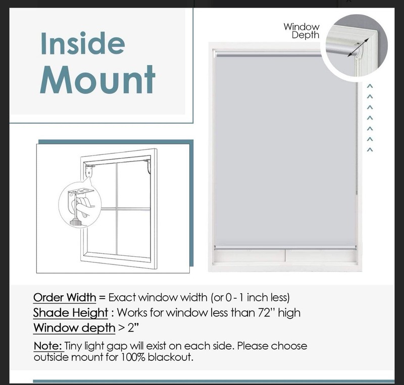 Light Filtering Roller Shades 5% Openness Solar Screen 31”W x 72" H Black (1273 gallery