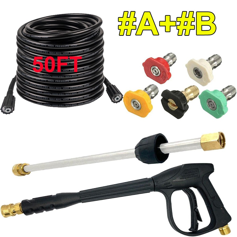 4000PSI High Pressure Car Power Washer Gun Spray Wand Lance Nozzle and Hose Kit gallery