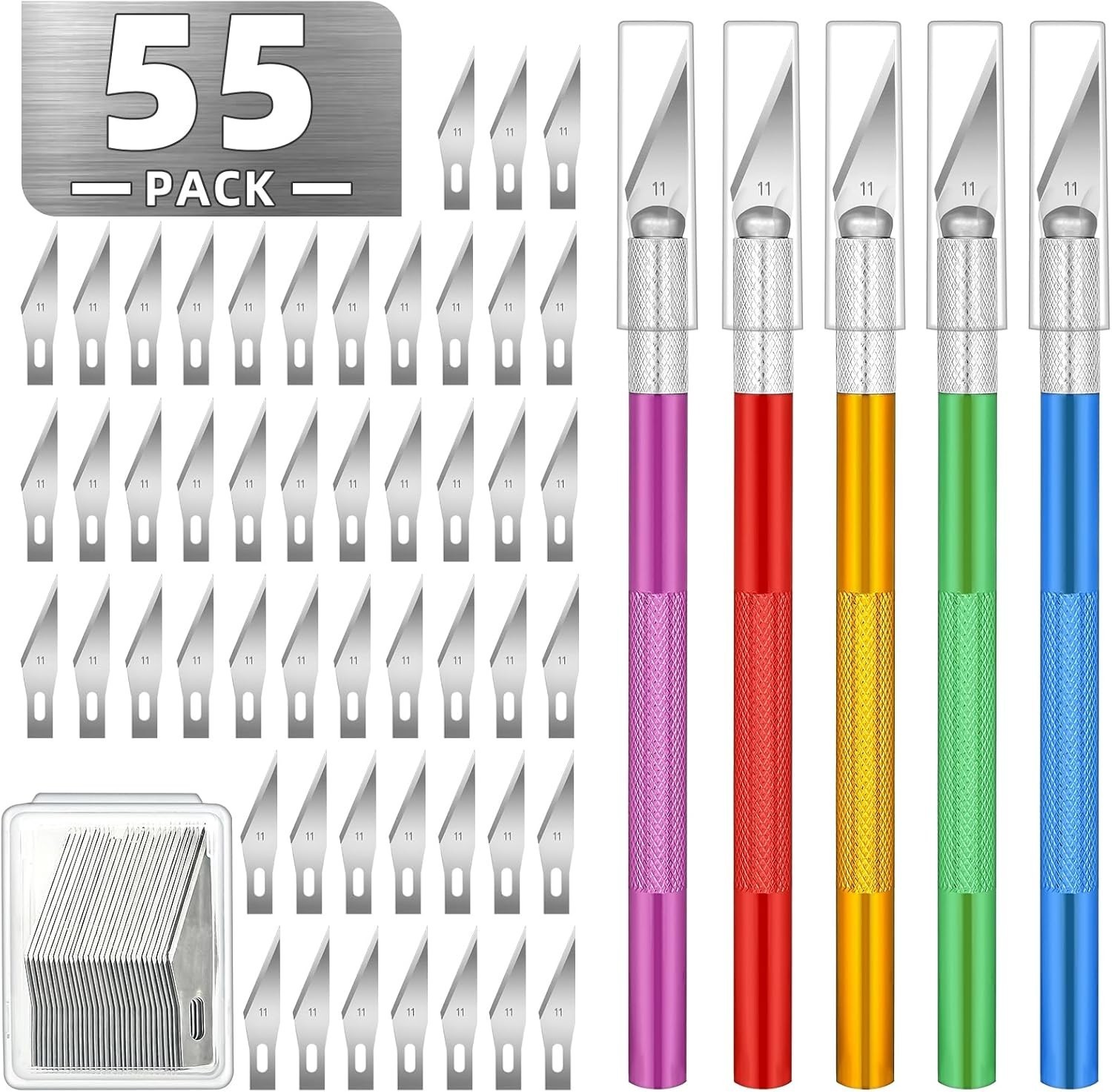 Kit Exacto Knife Set 50 Blade Refill Xacto 5PCS Leather Craft Pen Cutter Razor gallery