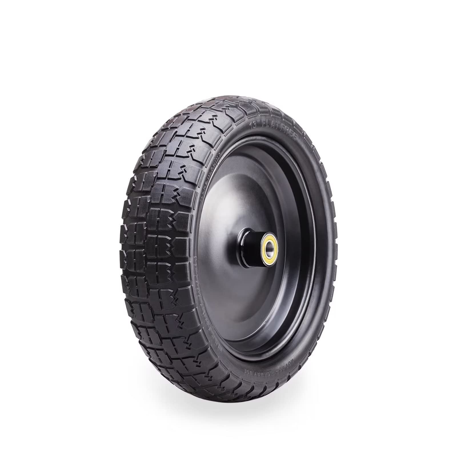 4.00-6 Flat Free Solid Polyurethane Tire and Wheel 1 Pc, 13 Inch PU Airless Tire gallery