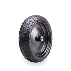 4.00-6 Flat Free Solid Polyurethane Tire and Wheel 1 Pc, 13 Inch PU Airless Tire