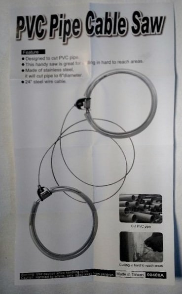 PVC Pipe Cable Saw 24 inch Stainless Steel Wire Cable gallery