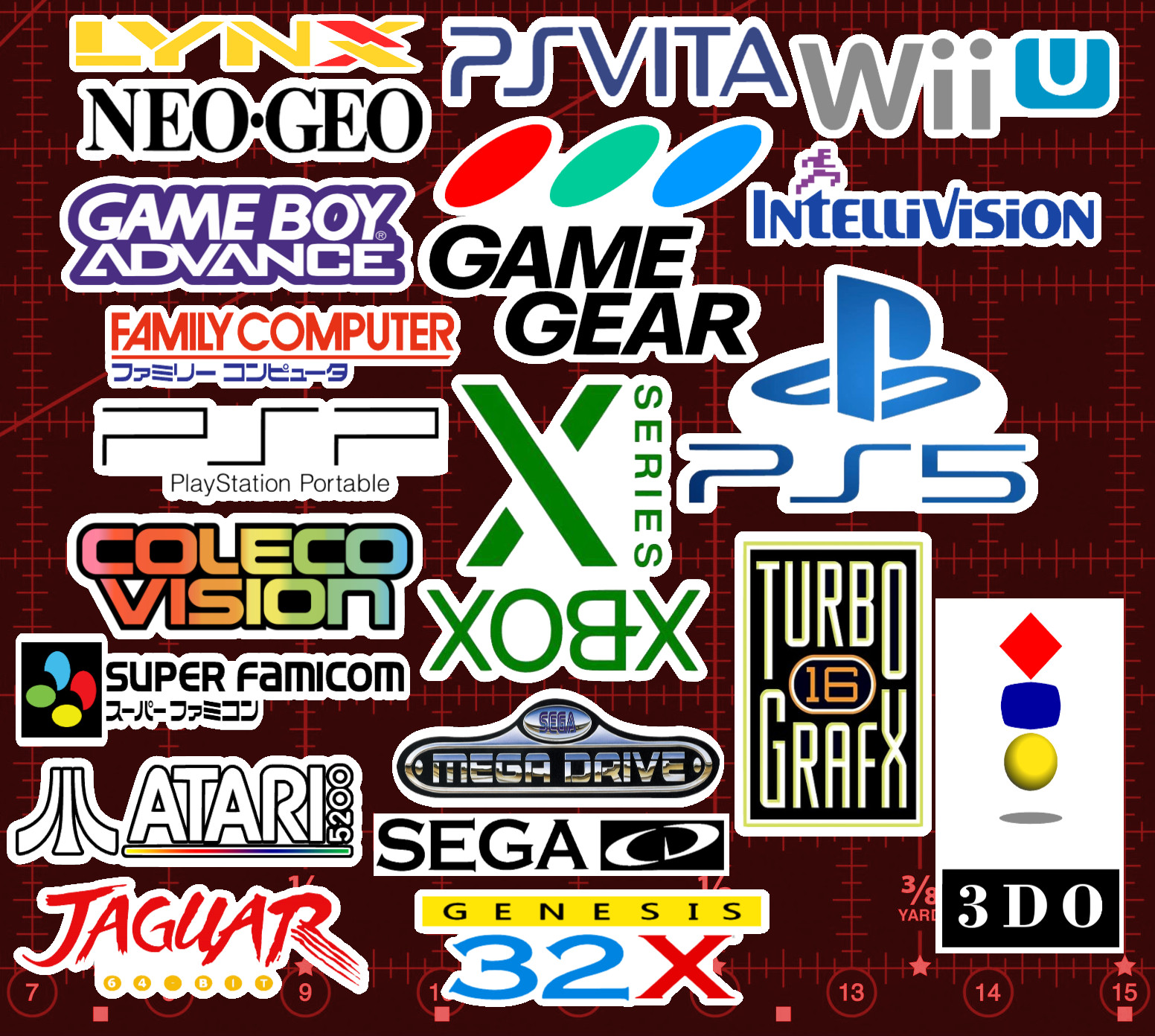 20 Video Game Console Logo Stickers - White, Clear or Holographic - PS5 Xbox gallery