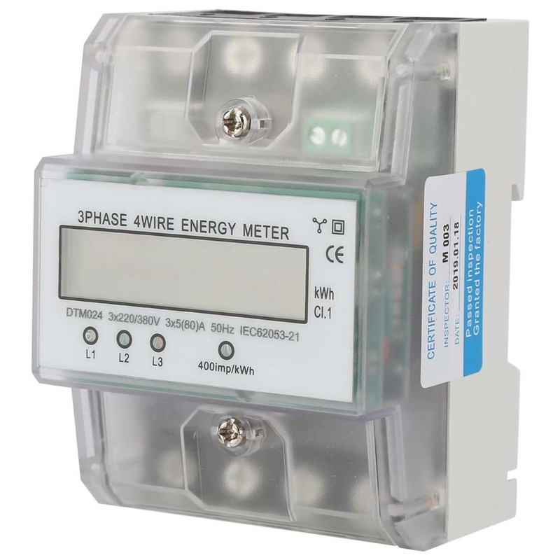 3 Phase Power Meter DTM024 Digital LCD Display Energy Meter Electric Kilowatt... gallery