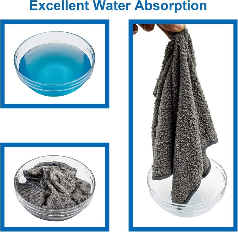 Multi-Functional Lint-Free Microfiber Cleaning Towels - 8 Soft Rags, 12x16 in gallery