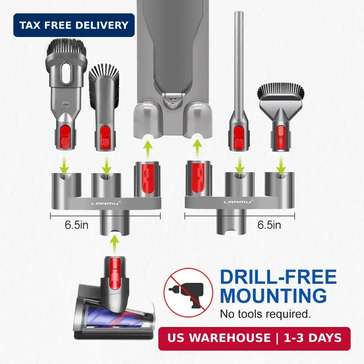 LANMU Accessory Holder Compatible with Dyson V15 V11 V10 V8 V7 Outsize Gen5 Cord gallery
