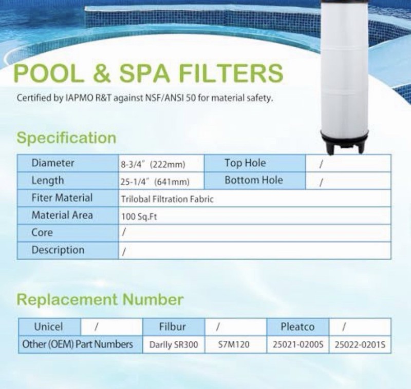 S7M120 System 3 Inner & Outer Pool Filter 25021-0200S, 25022-0201S S7M120, SR300 gallery