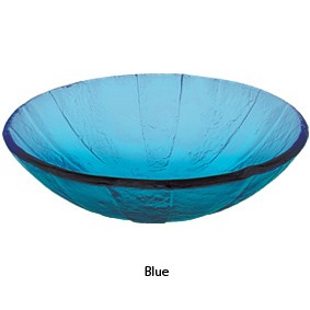 Decolav 1090-BL 17" Blue Pinwheel Non-Tempered Glass Vanity Vessel Sink Bowl gallery