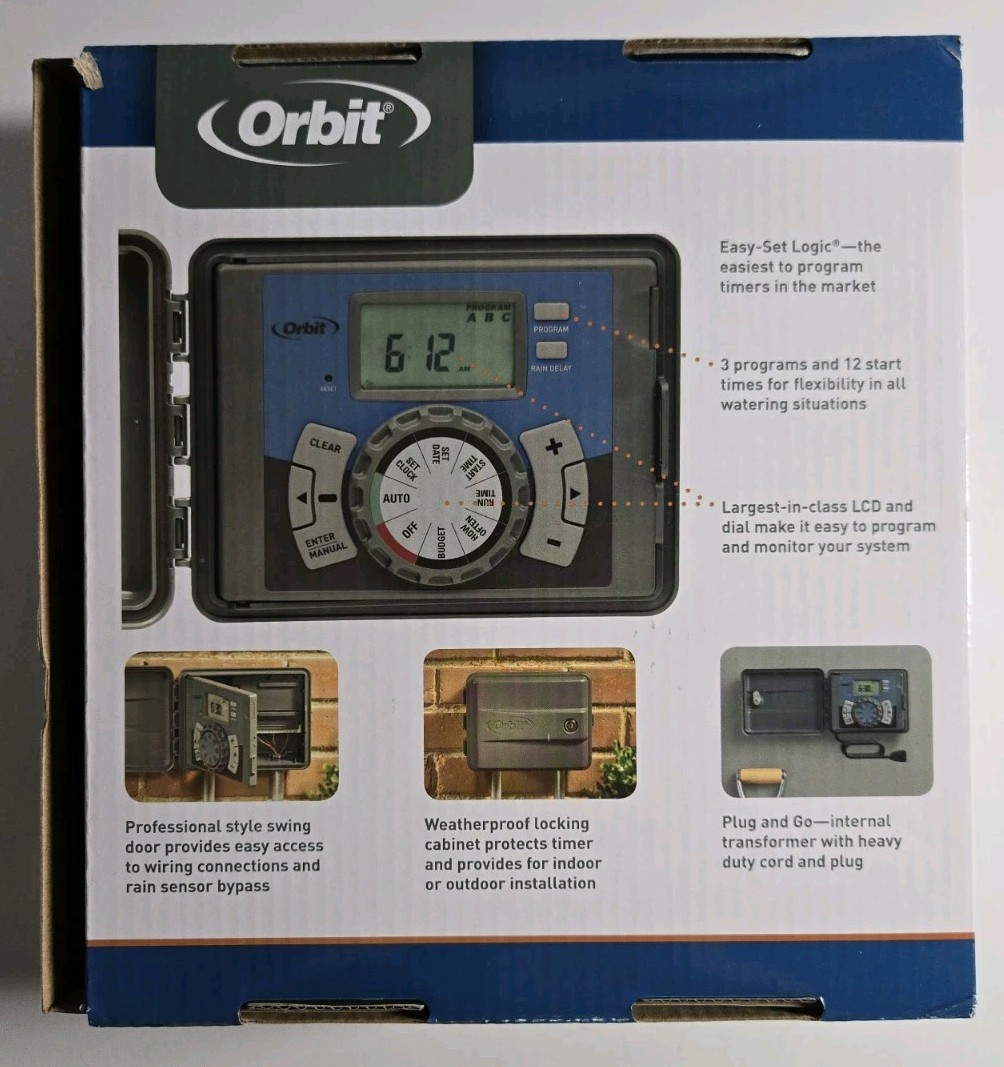 Orbit 27896 Easy Set Logic Sprinkler Timer 6 Station Water Smart Indoor Outdoor gallery