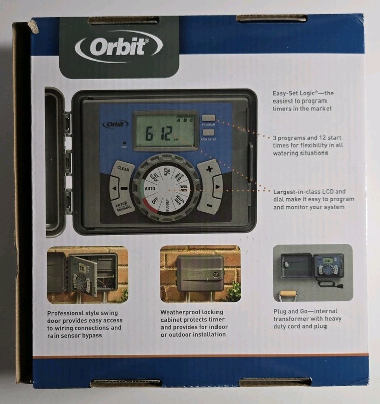 Orbit 27896 Easy Set Logic Sprinkler Timer 6 Station Water Smart Indoor Outdoor gallery