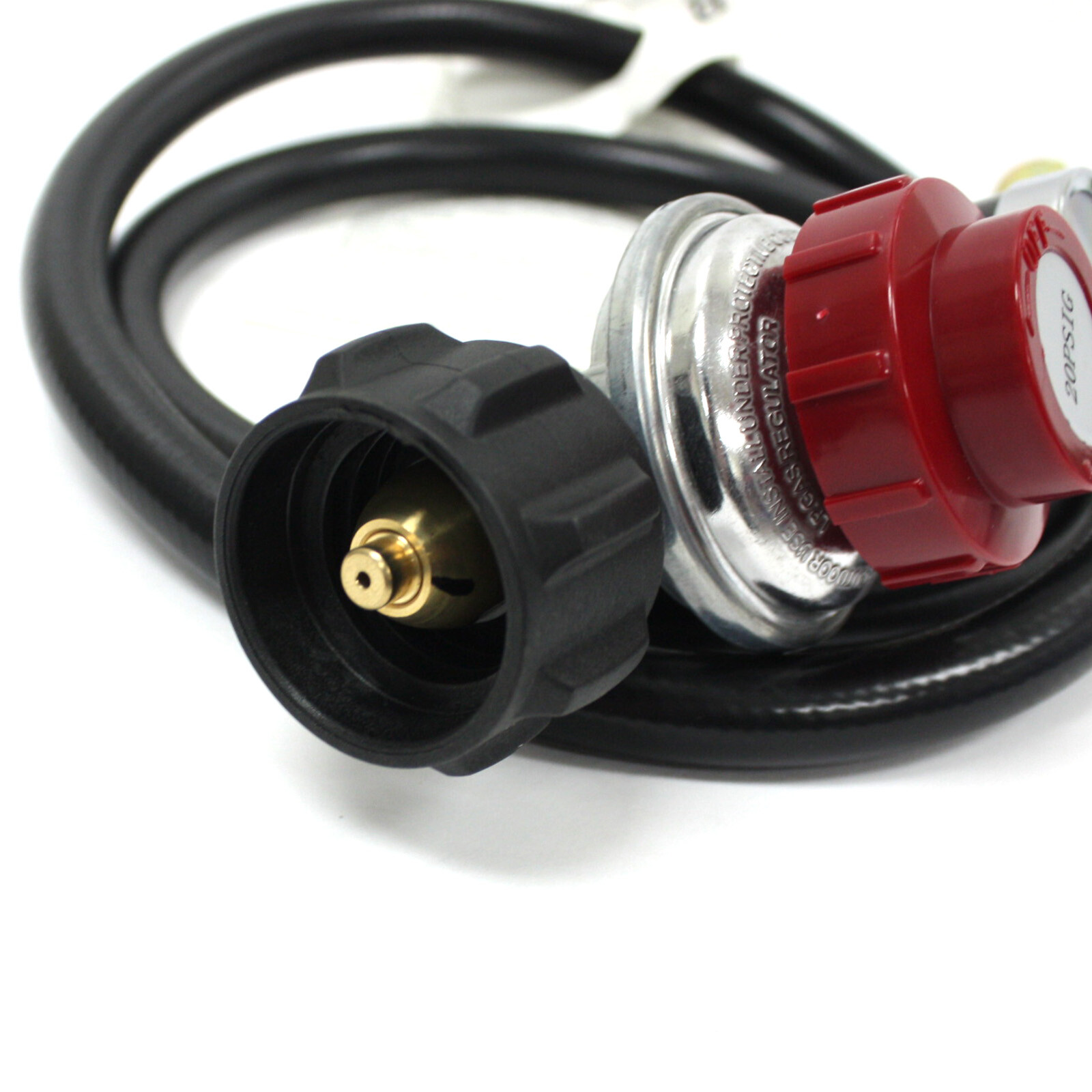 High Pressure Adjustable LP Propane Regulator Gauge QCC1 & 4' BBQ Hose 20PSI gallery