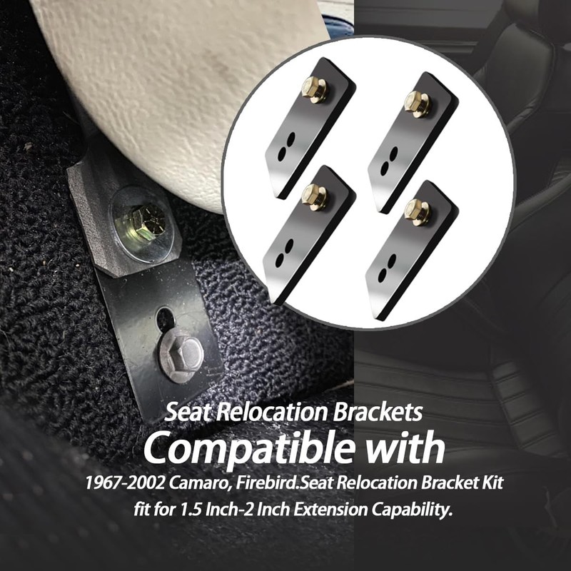 Seat Relocation Brackets/Seat Relocation Brackets Kit Compatible with 1967-2002 gallery