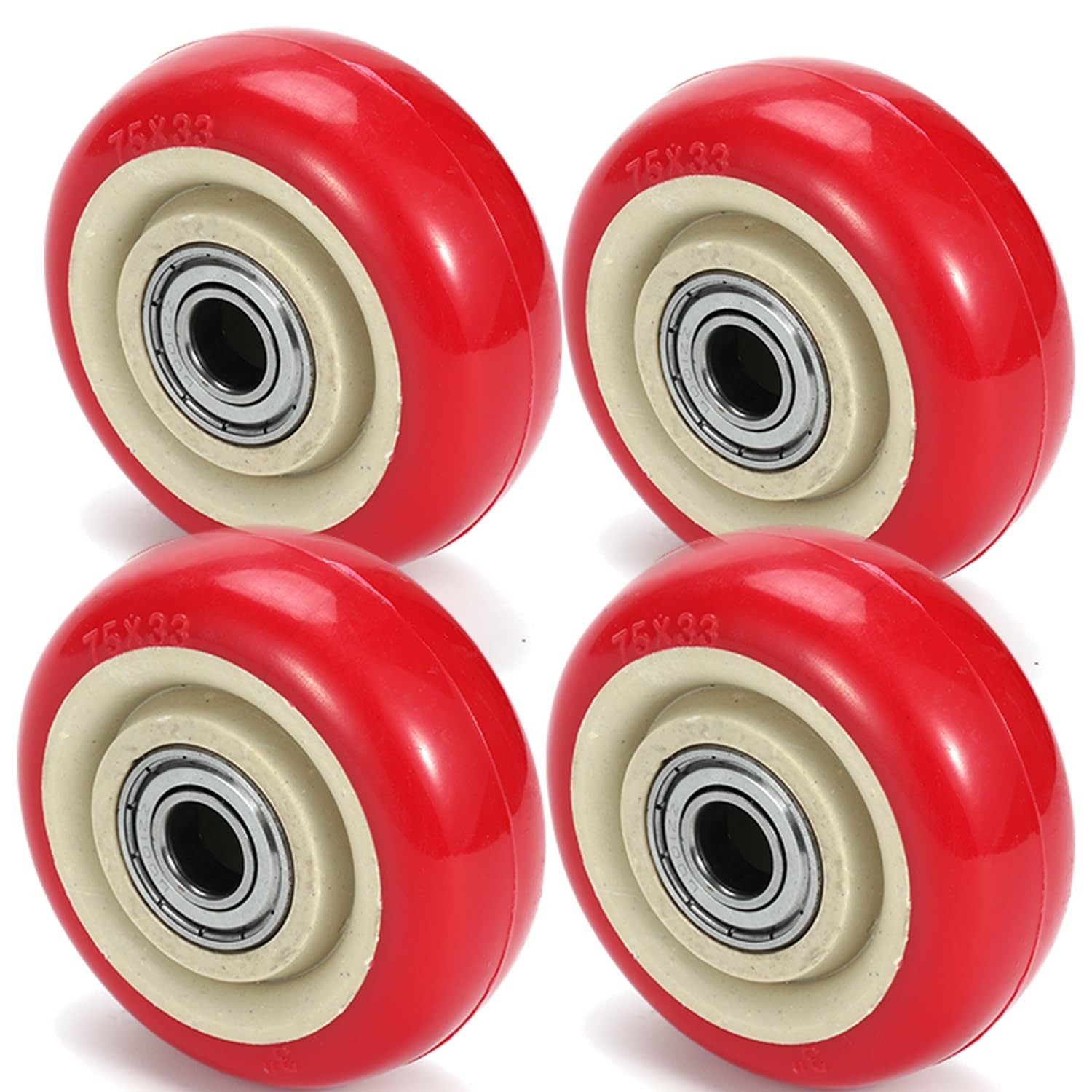 3 Inches Casters Wheels Medium Duty, 4 Packs Bearing 350 LBS, Replacement for... gallery