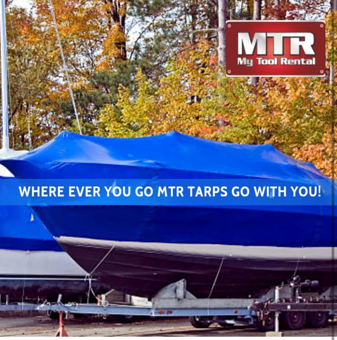 MTR 5 Mil Ultimate Poly Tarp 6ft X 8ft Blue Tarp Heavy Duty Tarp Water Proof gallery