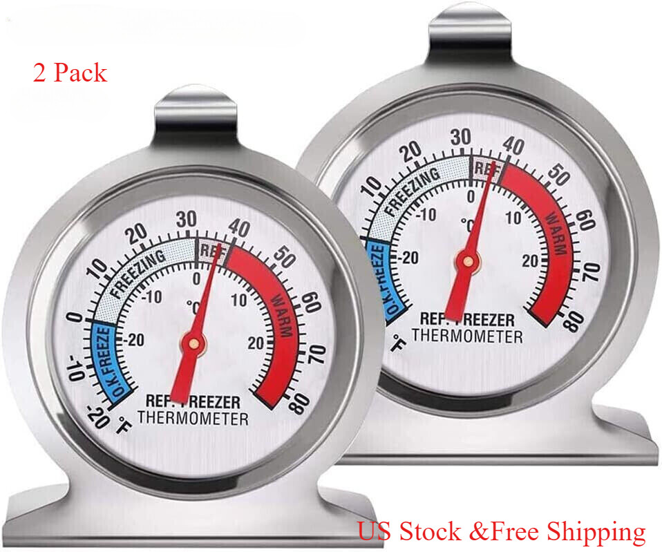 2Pc Refrigerator Thermometer Freezer Kitchen Fridge Temperature Gauge Sensor. gallery