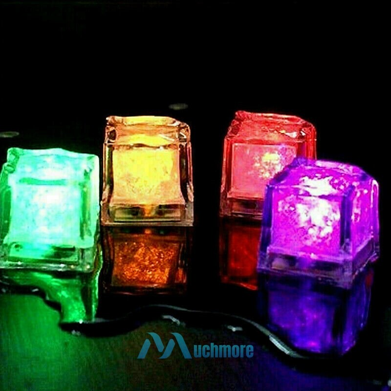 Light Up Ice Cubes, 4~96Pcs Multi Color LED Ice Cubes for Party Drinks Reusable gallery