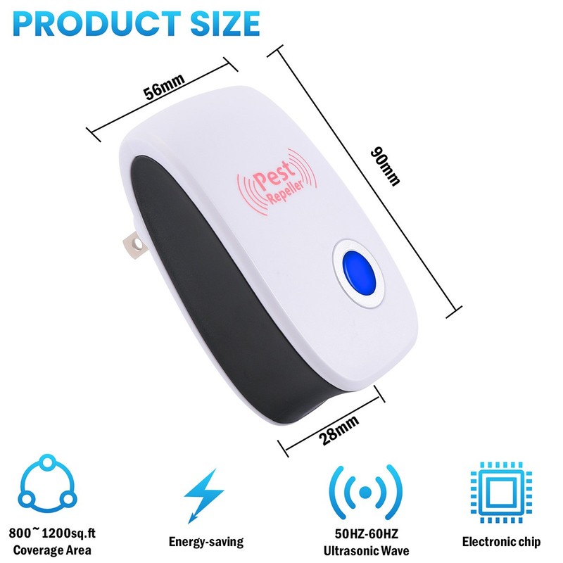 Ultrasonic Pest Repeller 1~8Pack Electronic Indoor Plug in for Insects, Pest Con gallery