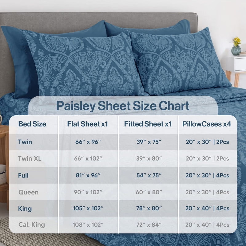 Lux Decor Collection Bed Sheets - 4 Piece Twin Sheets Set - 16 Inches Deep Pocke gallery